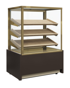 Витрина хлебная Carboma KC70 N 0,9-1 LIGHT Bread 9006-9005 (0,9 Cube ТЕХНО со стеклом)