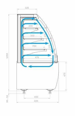 Горка холодильная Carboma K70 VM 0,9-2 STANDARD 9005-0109 (версия 2.0)