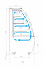 Витрина кондитерская Carboma K70 VM 0,9-2 STANDARD 9005 (открытая, версия 2.0)