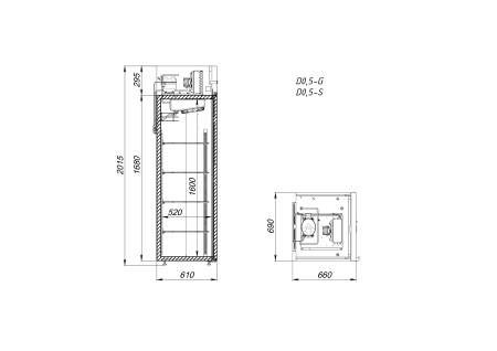 Шкаф холодильный Arkto D0.5-GL