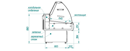 Витрина холодильная Cryspi Octava SN 1800